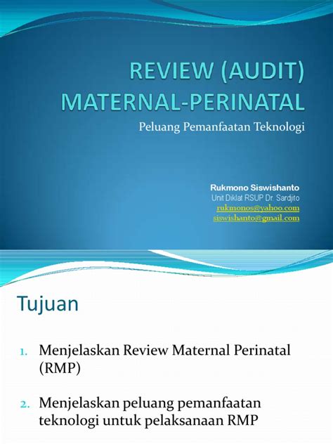 Dr Rukmono Review Audit Maternal Perinatal Pdf