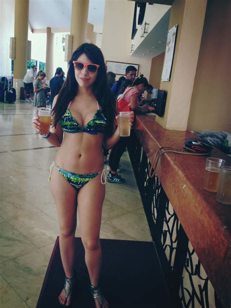 Green Bikini Beer Porn Pic