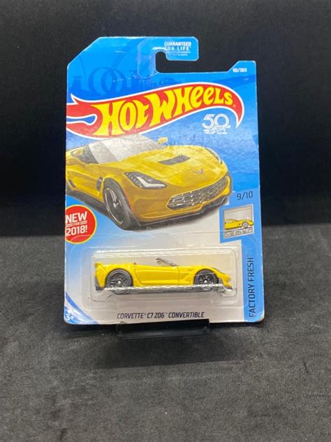 Hot Wheels Corvette C7 Z06 Convertible Yellow Carshoping