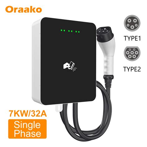 7kw 32a Single Phase Ev Charging Station Fast Ev Charging Station Type