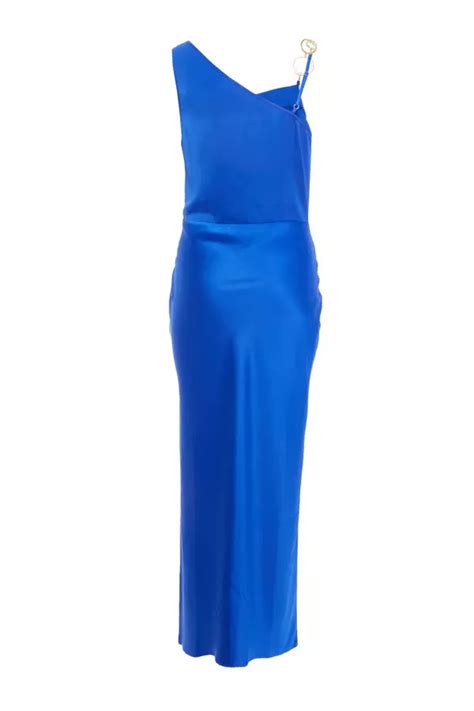 Royal Blue Satin Cowl Neck Midaxi Dress Quiz Clothing