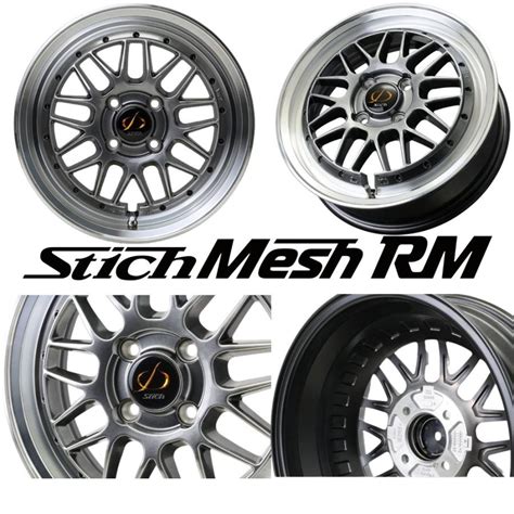 HOT STUFF ホットスタッフ Stich Mesh RM シュテッヒ メッシュRM 15インチ 6 5J インセット 38 PCD100 4本セット SRM 03 トータルクリエイト