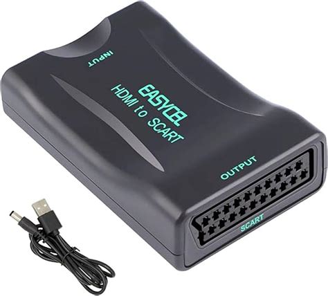 Hdmi To Scart Converter For Tv Easycel Hdmi Scart Adapter Hdmi In Scart Out Converter Amazon