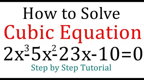 How To Solve Cubic Equation Easily By Synthetic Division Cubic Equation Short Trick