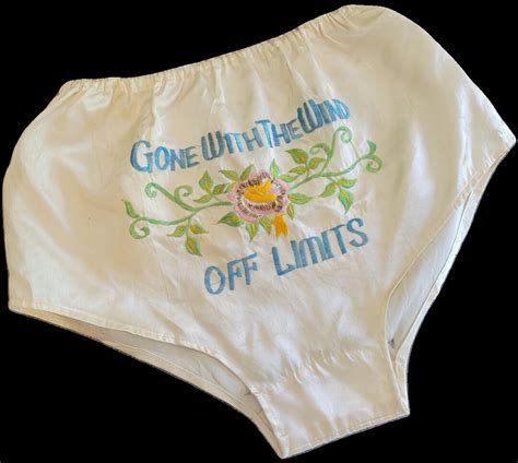 Vintage WWII 1940s Sweetheart Lingerie Embroidered Bottoms 1950s Off Limits Gone With The Wind