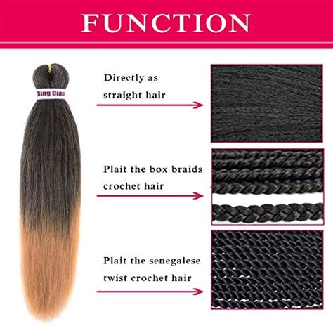 Ding Dian Pre Stretched Braiding Hair Packs Braid Synthetic Hair Hot Water Setting