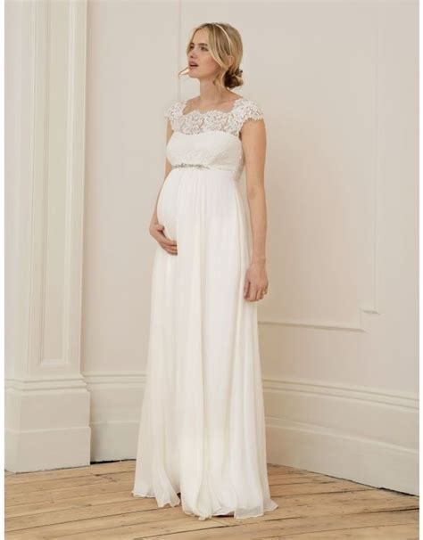 Ivory Silk And Eyelash Lace Maternity Wedding Dress Seraphine Us