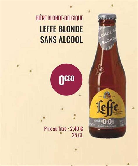 Promo Bière Blonde belgique Leffe Blonde Sans Alcool chez Nicolas iCatalogue fr