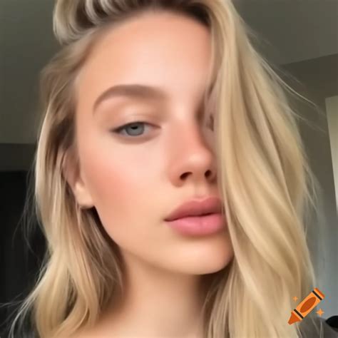 Selfie Of A Woman With Blonde Hair On Craiyon