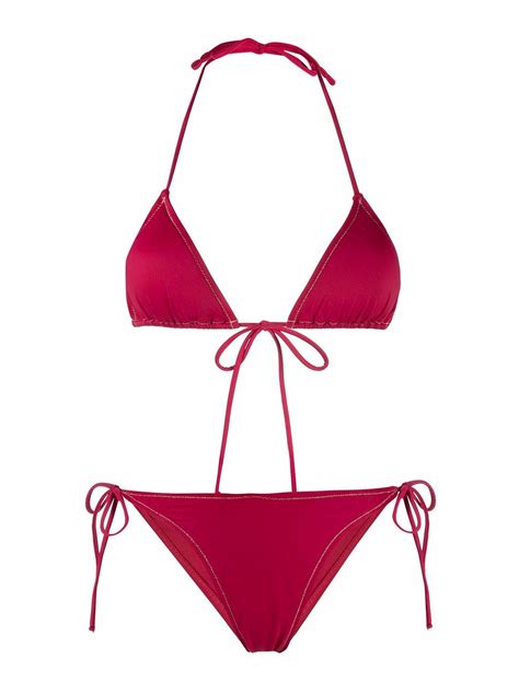 Bikinis Reina Olga Susan Sliding Triangle Bikini SUSANSLIDINGTRIANGLEDEEPRED