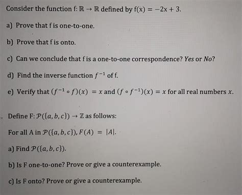 Solved Consider The Function F R → R Defined By F X 2x