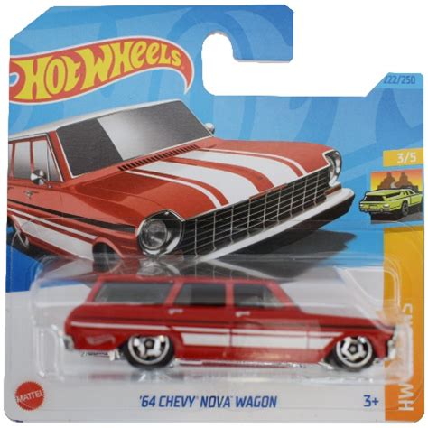 Hot Wheels Chevy Nova Wagon piros kisautó Mattel vásárlás a Játékshopban