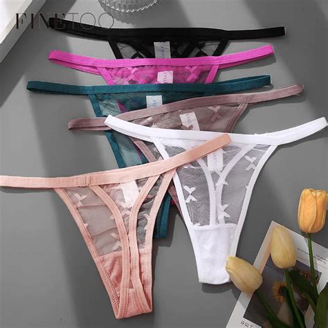 Finetoo Lace G String Sexy Low Waist Bikini Briefs S Xl Lace G String