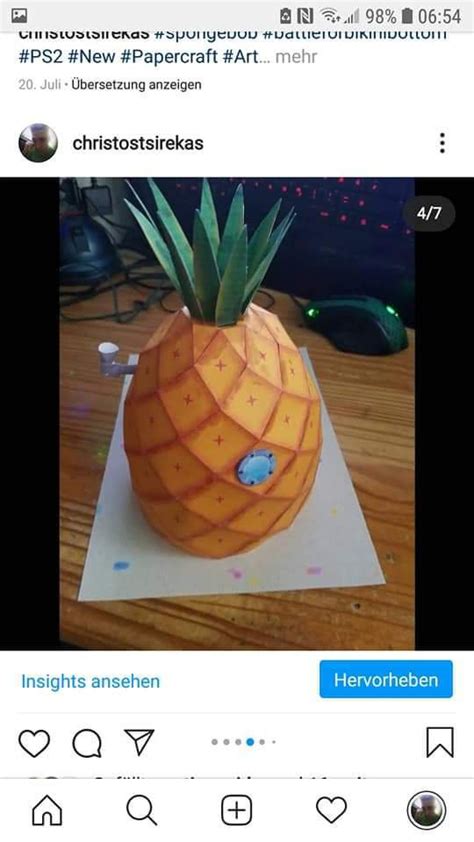 Spongebob Battle For Bikini Bottom Papercraft Pineapple SpongeBob SquarePants Amino