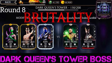 Dark Queens Non Fatal Tower Bosses Battle 150 130 Fight Reward MK