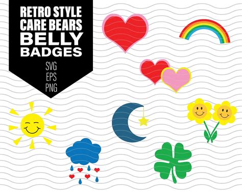 Care Bear Printable Belly Badges - Printable Templates
