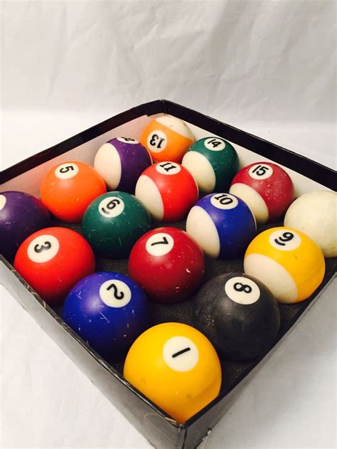 Billiard Balls Vintage Pool Ball Set Cue Ball And Eight Ball Etsy