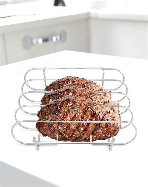 Qwork Spareribs Halter Grill Rippchenhalter Aus Edelstahl F R