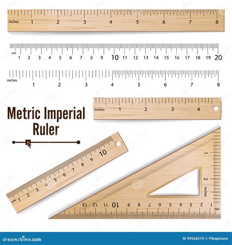 Metric Imperial Rulers. Vector Illustration | CartoonDealer.com #195353470 