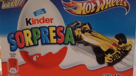 2 HOT WHEELS KINDER SURPRISE EGG SORPRESA NUEVA COLECCION VELOZ CHOCOLATE YouTube