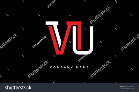 Vu Uv Alphabets Letters Logo Monogram Stock Vector Royalty Free