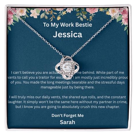 Work Bestie Necklace Coworker Leaving T Traitor T Work Wife Funny Farewell New Job