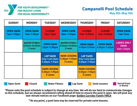 Pool Schedules
