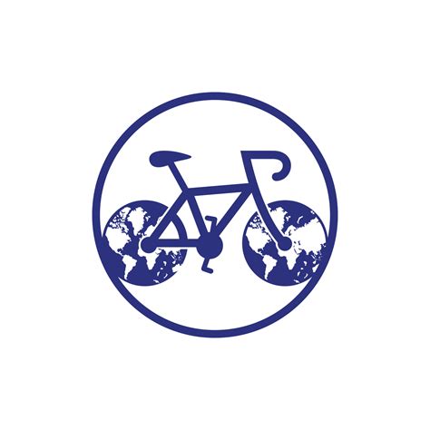 World Bicycle Day. Bicycle with wheels in planet earth shape icon