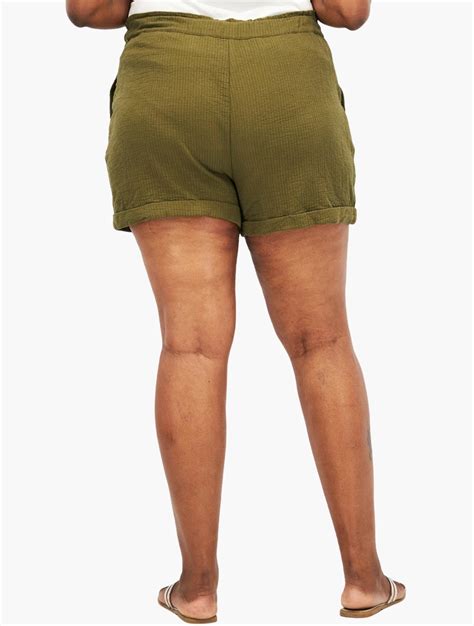 Myrunway Shop Forever 21 Curve Olive Plus Size Drawstring Shorts For