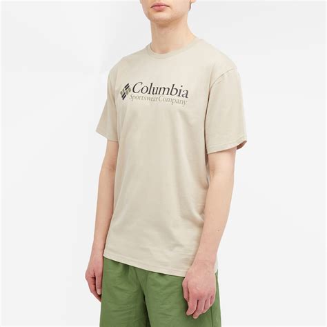 Columbia Retro Logo T-Shirt Ancient Fossil | END. (GB)