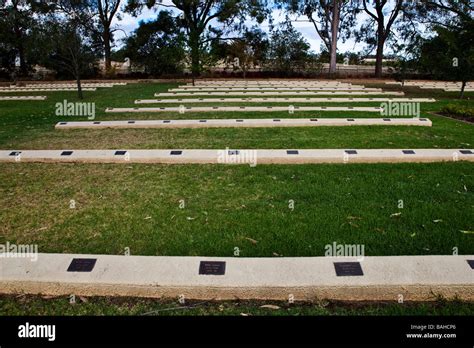 Japanese Graves At The Japanese War Cemetery In Cowra Nsw Australia