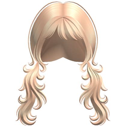 Curly Messy Pigtails Blonde Roblox