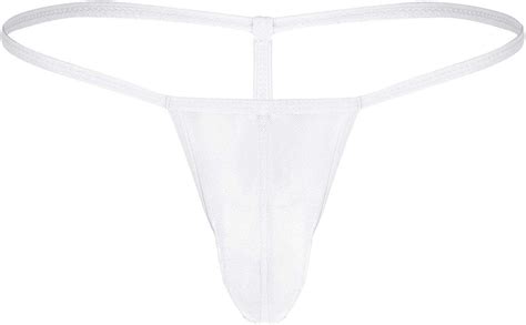 Freebily G String T Back Homme Ficelle sous vêtements Bikini Thong Transparent Lingerie Ficelle