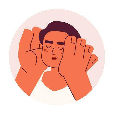 Bonito Latina Manos En Las Mejillas Sonriente D Vector Avatar Ilustraci N Adulto Hispano Dama