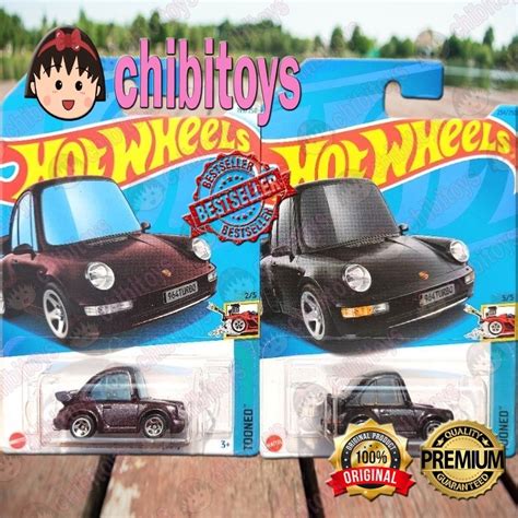 HITAM UNGU Hot Wheels Tooned Porsche Turbo Black Purple GT RS Hotwheels