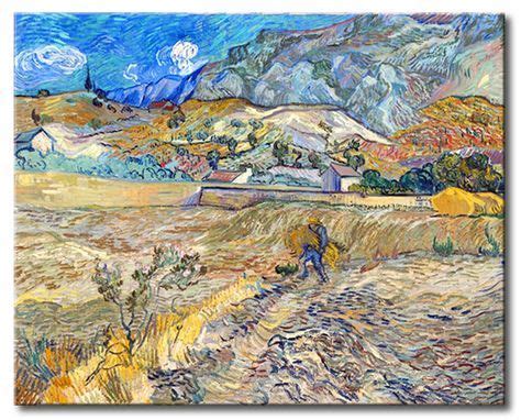 MU VG2091 T Van Gogh Enclosed Field With Peasant Cuadro Paisaje