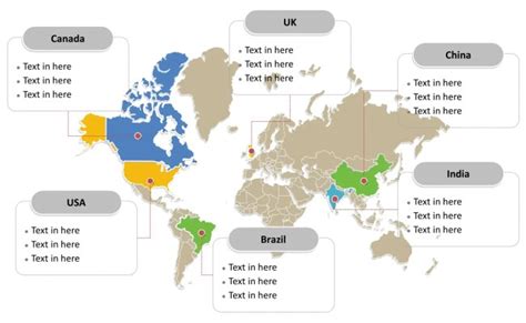 Editable World Map With Countries Powerpoint G15 Countries Map Editable