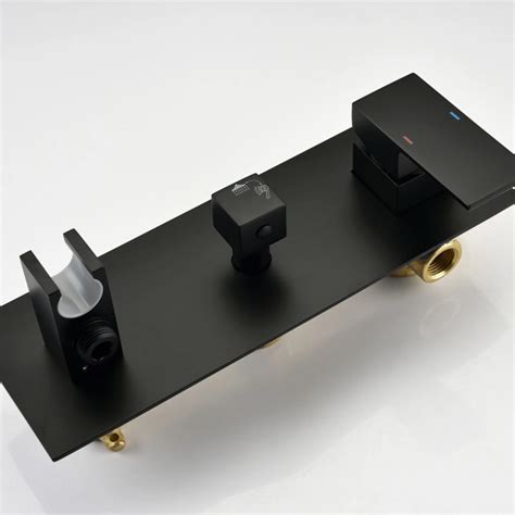 Dropship Brass Matte Black Shower Faucet Set Shower System 10 Inch