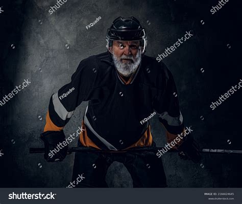 Portrait Old Man Athlete Dressed Professional Stock Photo 2166624645