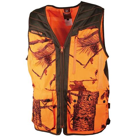 Gilet Camouflage Camo Orange L Ducatillon