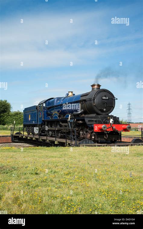 Historic Steam Locomotive 6023 King Edward Ii On The Turntable At