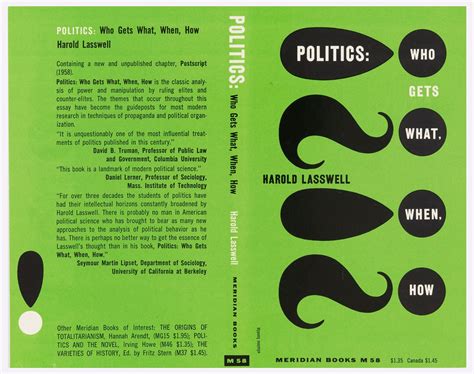 Politics Who Gets What When How Policy Sciences 10