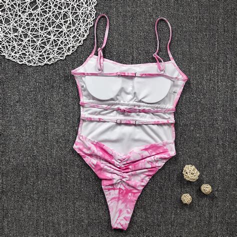 2020 Fashion Girls Swimwear Bandage Cheeky One Piece Pink Swimsuits Thong Two Pieces Bikini Sets