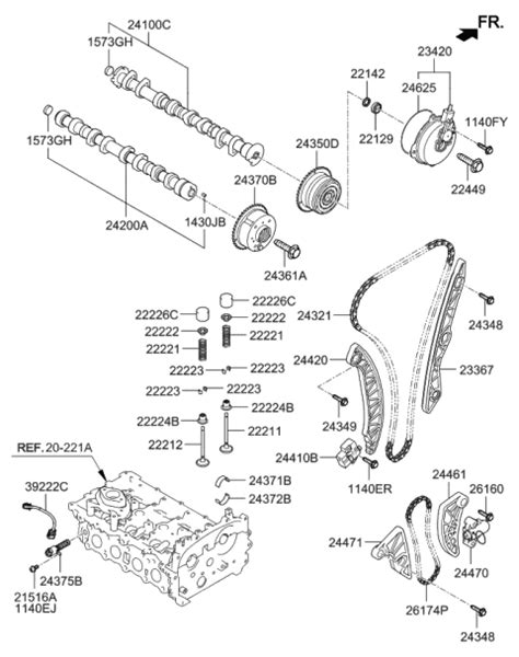 243502GGB0 Genuine Kia Cvvt Assembly Intake