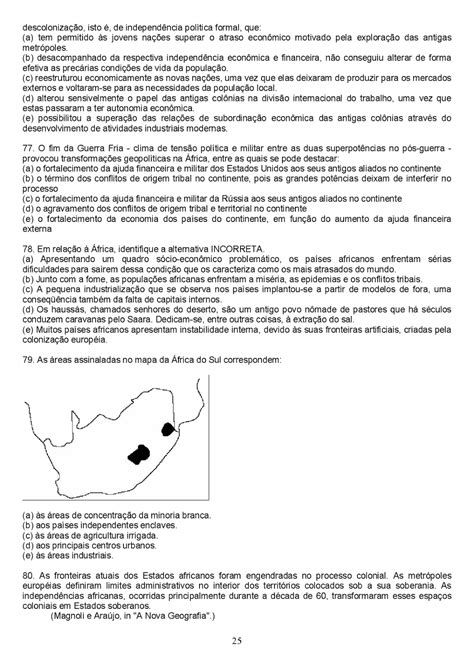 Questões Sobre A África 7 Ano Com Gabarito - Questões Sobre A áfrica 7 Ano Com Gabarito - RETOEDU