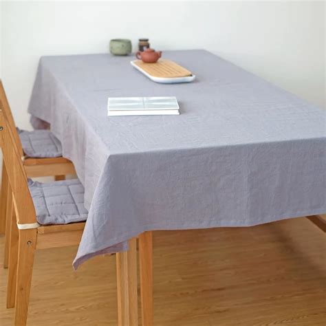 Хлопковая и льняная скатерть, однотонная утолщенная простая фоновая ...