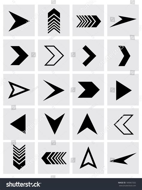 Collection Vector Chevron Arrowhead Design Elements Stock Vector ...