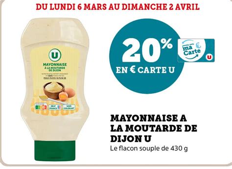 Promo Mayonnaise A La Moutarde De Dijon U Chez Super U