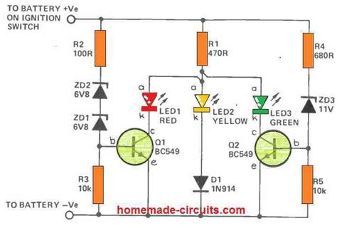 12v Battery Charge Monitor Circuit