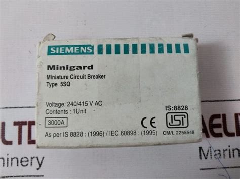 Siemens 5sq21 Miniature Circuit Breaker 415v - Aeliya Marine